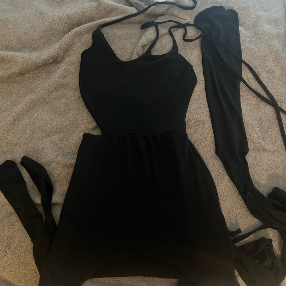 Coucoo Asymmetrical Mini Dress - Gem